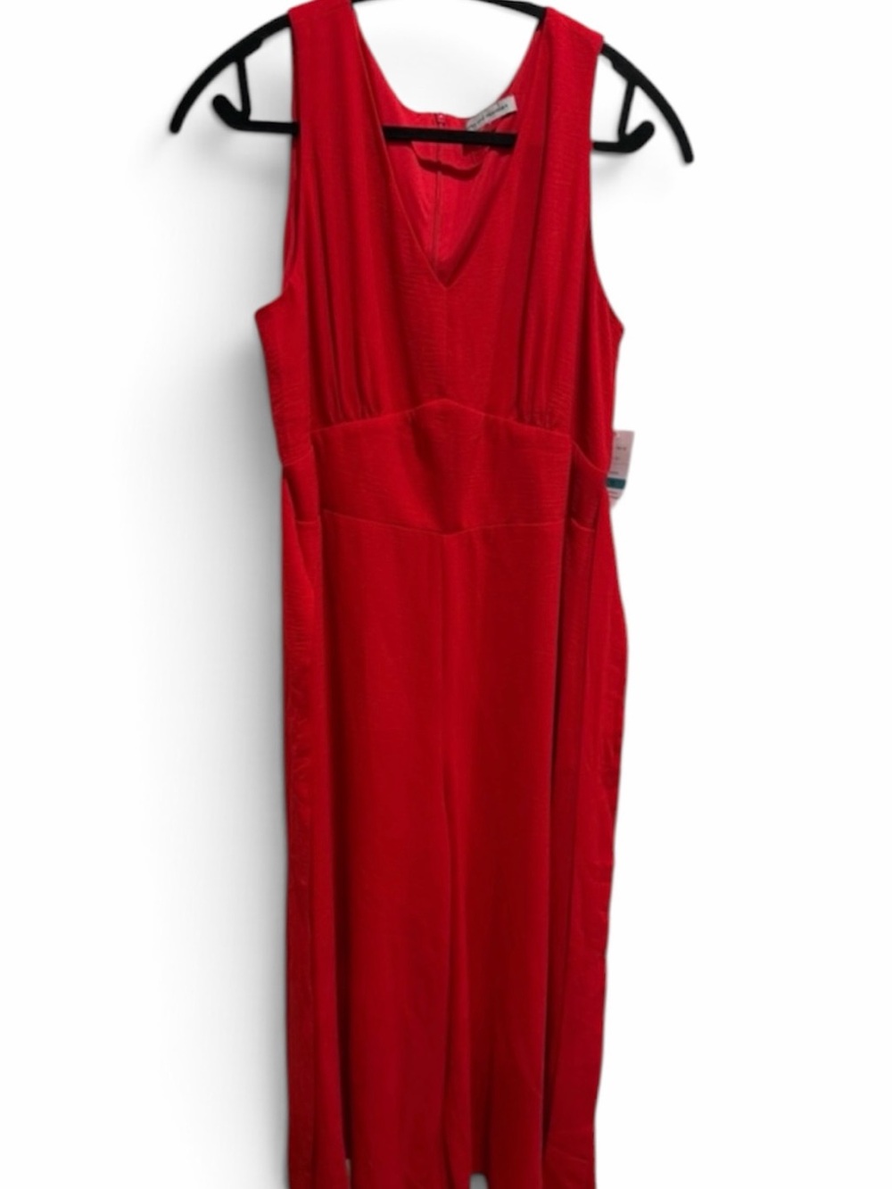 NWT Danny & Nicole Size 16 Red Sleeveless Jumpsuit.